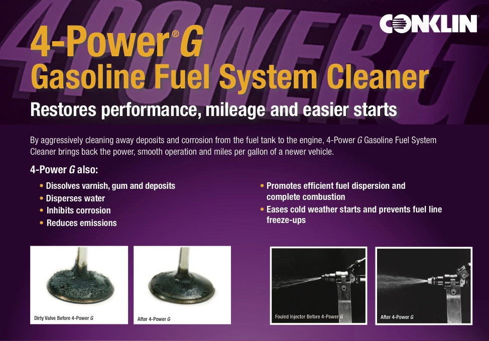4-Power G Gasoline Fuel System Cleaner - 12 Pack