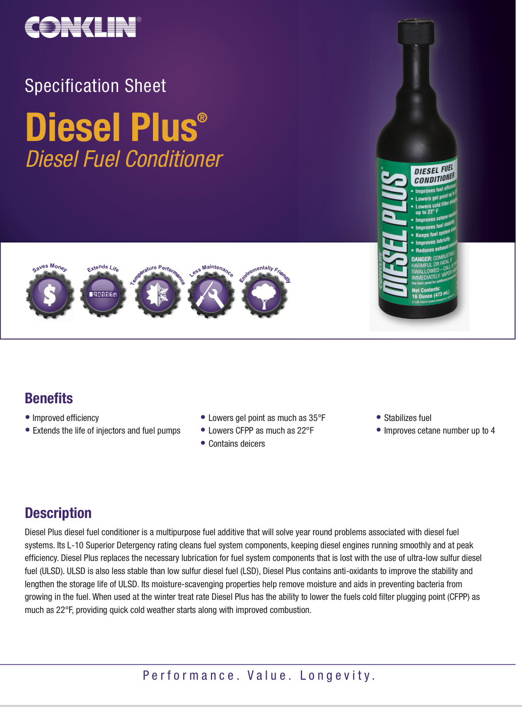 Diesel Plus - Diesel Fuel Conditioner (Pint, Case of 12)